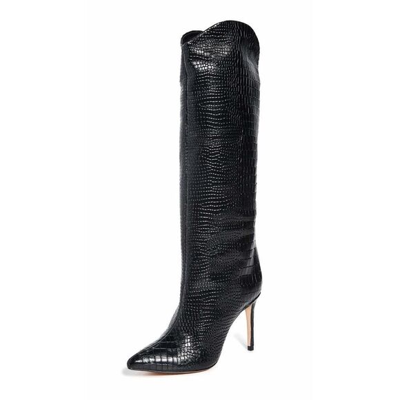 SCHUTZ Women's Maryana Leather Dress Boot (7, Black) - Picture 1 of 6